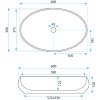 Rea Maya, keramické umyvadlo na desku 600x390x150 mm, bílá lesklá, REA-U5660