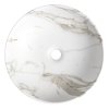 Sapho, RONDANE keramické umyvadlo na desku průměr 41cm, bianco carrara, AR435BC