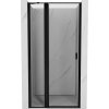 Mexen Otvor pro sprchové dveře MIST (1d+1s) 115x200 cm 6mm černý, rám, levý, 8A4-115-000-70-70-L