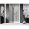 Mexen, Mexen Lunar L Otočné levé sprchové dveře 130 cm, transparentní, zlaté - 834L-130-000-50-00-L