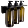 Gedy, GROUPER trojitý závěsný dávkovač mýdla, 3x500ml, hnědý, 2160