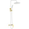 Kuchinox Alanis, sprchová souprava s ruční a hlavovou sprchou, bílá-zlatá lesklá, LAV-PQI_W0OB