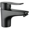 Kuchinox Madera, umyvadlová baterie h-118 s odtokovou zátkou ClickClack, černá matná, LAV-BQM_722D