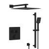 Sapho, SMART SELECT sprchový set s termostatickou baterií, 2 výstupy, posuvný držák sprchy, černá mat, RP042B-02