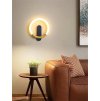 Toolight, LED nástěnné svítidlo 25x29cm, 7W, 3000K, LHJ068-W C, černá-zlatá matná, OSW-60036