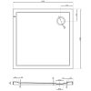Mexen Flow, čtvercová sprchová vanička slim 100 x 100 cm, bílá lesklá, 46S101010