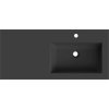 Mexen Otis, umyvadlo na zapuštění 101 x 46,5 cm, pravé, černá matná, 25181071P