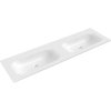 Mexen Vela, dvojumyvadlo pro zapuštění 161 x 46,5 cm, bílá lesklá, 25231600D