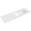 Mexen Vela, umyvadlo na zapuštění 141 x 46,5 cm, pravé, bílá lesklá, 25231400P