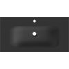 Mexen Vela, umyvadlo na zapuštění 91 x 46,5 cm, černá matná, 25239071