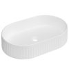 Invena Glamour Trend, oválné umyvadlo na desku 500x325x122 mm, bílá lesklá, INV-CE-63-W01-L