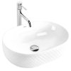 Rea Oktawia, umyvadlo na desku 490x355x150 mm, bílá lesklá, REA-U6366