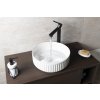 Isvea, ION keramické umyvadlo na desku, průměr 36cm, bílá, 10NF66036