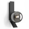 Toolight, nástěnné svítidlo s kouřovým sklem, 1xE27, APP1757-1W, černá, OSW-04318