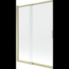 Mexen Fox, 2-křídlová posuvná vanová zástěna 120 × 150 cm, 5mm čiré sklo, zlatý matný profil, 891-120-002-55-00