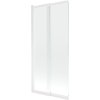 Mexen Fox, 2-křídlová posuvná vanová zástěna 85 × 150 cm, 5mm čiré sklo, bílý profil, 891-085-002-20-00