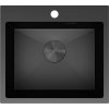 Mexen Solix, 1-komorový nerezový dřez 500 x 450 mm, černá, 6402501000-70