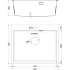 Mexen Solix, 1-komorový nerezový dřez 600 x 500 mm, černá, 6408601000-70
