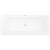 Mexen Tava, volně stojící rýhovaná vana 170 x 75 cm, bílá lesklá, ocelový přepad, 52851707500-97