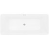Mexen Velo Slim, volně stojící vana 170 × 75 cm, bílá lesklá, chromový přepad, 52811707500-01
