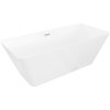 Mexen Velo Slim, volně stojící vana 170 × 75 cm, bílá lesklá, chromový přepad, 52811707500-01