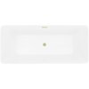 Mexen Velo Slim, volně stojící vana 170 × 75 cm, bílá lesklá, zlatý matný přepad, 52811707500-55
