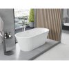 Mexen Yara, volně stojící rýhovaná vana 170 x 75 cm, bílá lesklá, chromový přepad, 52861707500-01