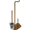 Deante Silia příslušenství, 3-funkční držák pro toaletní papír a WC kartáč, broušený bronz, DEA-ADI_C732
