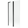 Mexen Mist L, 2-křídlová vanová zástěna 100 x 150 cm, čiré sklo, černý profil, 8A9L-100-011-70-00