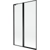 Mexen Mist L, 2-křídlová vanová zástěna, levá 110 x 150 cm, černý rám, černá - 8A9L-110-011-70-70-L