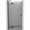 Mexen Mist-H L, 1-křídlé sprchové dveře levé 70 cm, čiré sklo, černý profil, 8A5L-070-000-70-00-L