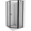 Mexen Mist, pětiúhelníkový sprchový kout, pravý 90 x 90 cm, čiré sklo-černý rám, 8A8-090-090-70-70-P
