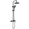 Rea Foss, sprchový set s ruční a hlavovou sprchou, černá matná, REA-P5645
