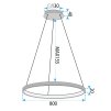 Toolight, LED závěsné osvětlení 80cm LHJ012-CP, černá matná, OSW-50045