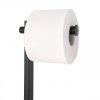 Erga Yami, držák toaletního papíru s WC kartáčem a zásobníkem na papír, černá, ERG-YKA-P.YAMI-FB