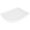 Mexen Flow+, čtvrtkruhová asymetrická sprchová vanička, pravá, 100 x 80 cm, bílá lesklá, 46Q108010RH