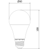 mexen nova zarowka led e27 a60 7w ciepla 3000k 735 lm l100 e27 0730 01