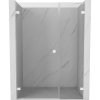 Mexen Lunar-B, Otočné levé sprchové dveře 115 cm, 8mm čiré sklo, bílý profil, 832S-115-050-20-00-L