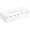 Mexen Orio, koupelnová skříňka 100 cm s umyvadlem Otis, 1 zásuvka, bílá lesklá, 91A10-10023-1-BF00-W18M00
