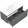 Mexen Orio, koupelnová skříňka 100 cm s umyvadlem Vela, 1 zásuvka, grafitová matná/bílá matná, 91A10-10047-1-BF66-W23M01