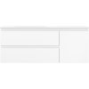 Mexen Orio, koupelnová skříňka 120 cm s umyvadlem Vela vlevo, 2S, 1D, bílá matná, 91A13-12047-3-BBFFFF01-W23L01
