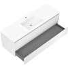 Mexen Orio, koupelnová skříňka 140 cm s umyvadlem Otis, 2 zásuvky, bílá matná, 91A10-14047-2-BFF01-W18M01