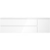 Mexen Orio, koupelnová skříňka 160 cm s umyvadlem Otis vlevo, 2S, 1D, bílá lesklá, 91A13-16047-3-BBFFF00-W18L00