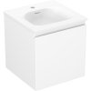 Mexen Orio, koupelnová skříňka 45 cm s umyvadlem Vela, 1 zásuvka, bílá matná, 91A10-04547-1-BF01-W23M01