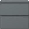 Mexen Orio, koupelnová skříňka 50 cm s horní částí, 2 zásuvky, grafitová matná, 91A10-05047-2-BFFC66