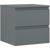 Mexen Orio, koupelnová skříňka 50 cm s horní částí, 2 zásuvky, grafitová matná, 91A10-05047-2-BFFC66