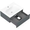 Mexen Orio, koupelnová skříňka 60 cm s umyvadlem Vela, 1 zásuvka, grafitová matná/bílá matná, 91A10-06023-1-BF66-W23M01