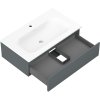 Mexen Orio, koupelnová skříňka 80 cm s umyvadlem Vela, 1 zásuvka, grafitová matná/bílá matná, 91A10-08023-1-BF66-W23M01