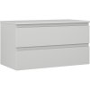 Mexen Orio, koupelnová skříňka 90 cm s horní deskou, 2 zásuvky, šedá matná, 91A10-09047-2-BFFC62