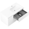 Mexen Orio, koupelnová skříňka 90 cm s pravým umyvadlem Vela, 2S, 1D, bílá matná, 91A13-09047-3-BBFFFF01-W23P01